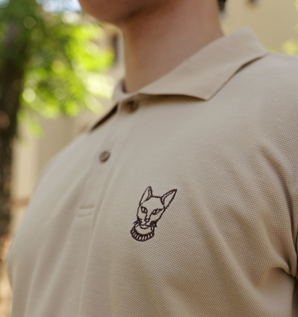 Erkek Slim Fit Bej Polo Tişört – %100 Pamuk, Şık ve Rahat