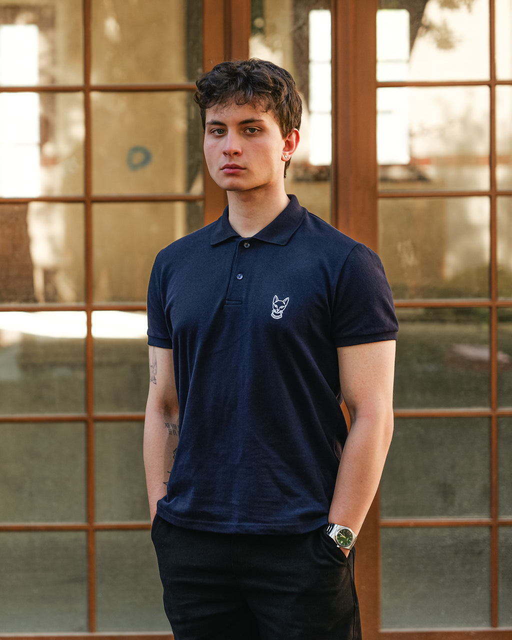 Erkek Slim Fit Lacivert Polo Tişört – %100 Pamuk, Şık ve Rahat