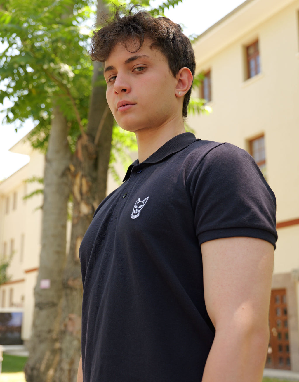 Erkek Slim Fit Lacivert Polo Tişört – %100 Pamuk, Şık ve Rahat