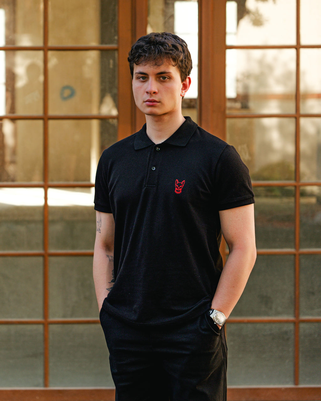 Erkek Slim Fit Siyah Polo Tişört – %100 Pamuk, Şık ve Rahat